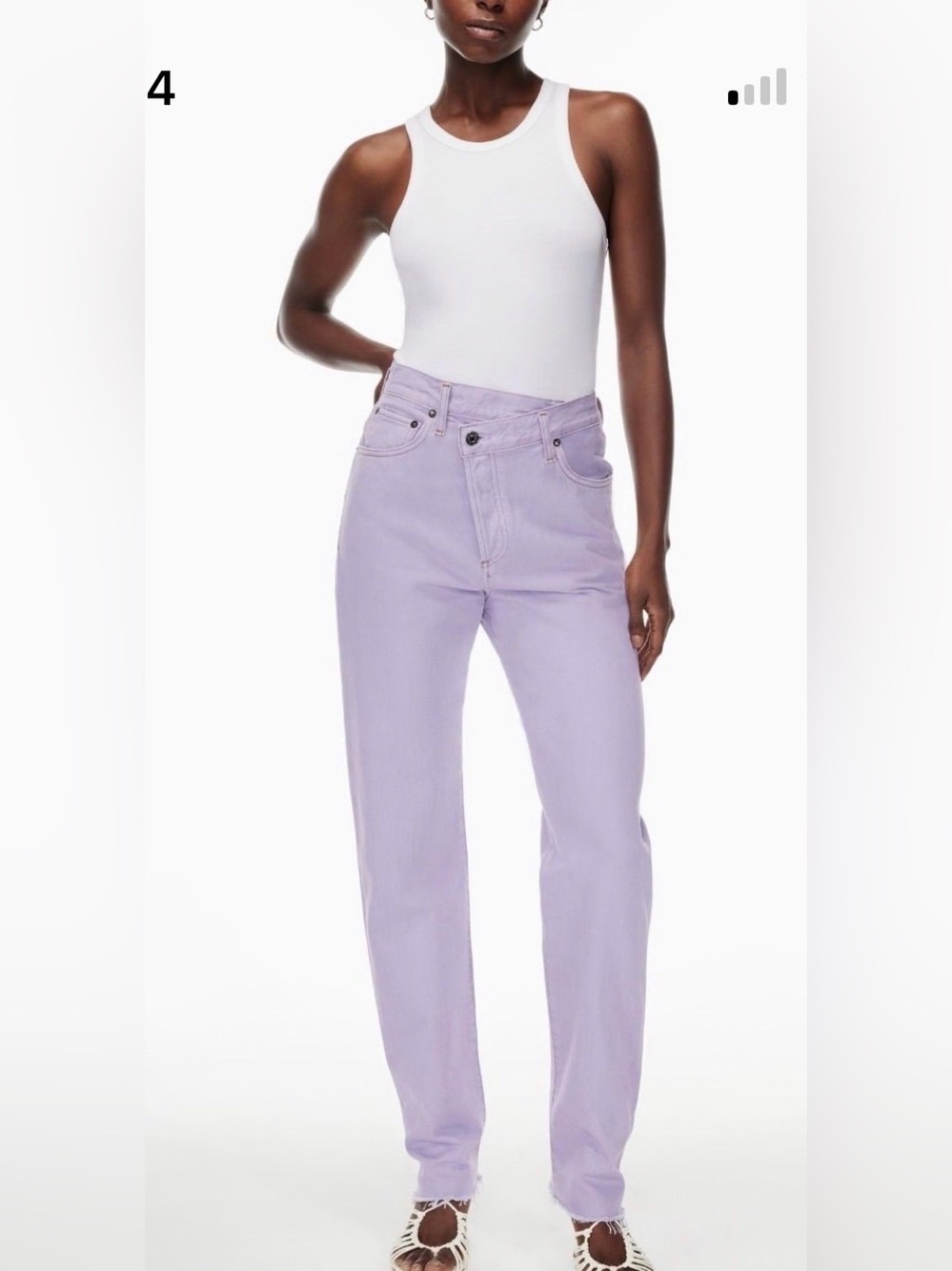 Agolde Criss Cross Jeans in Hard Candy Purple, Straight Leg, Size 26 NWOT